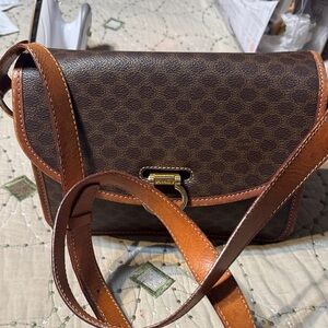 Celine Dark Brown Patterned Crossbody Bag